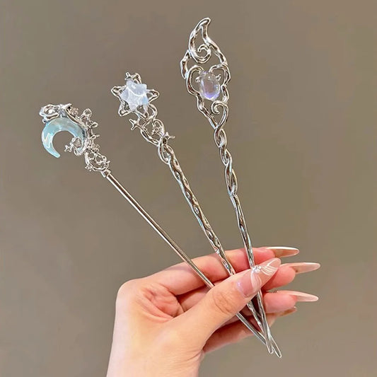 Colette Celeste star and moon gem hair pins