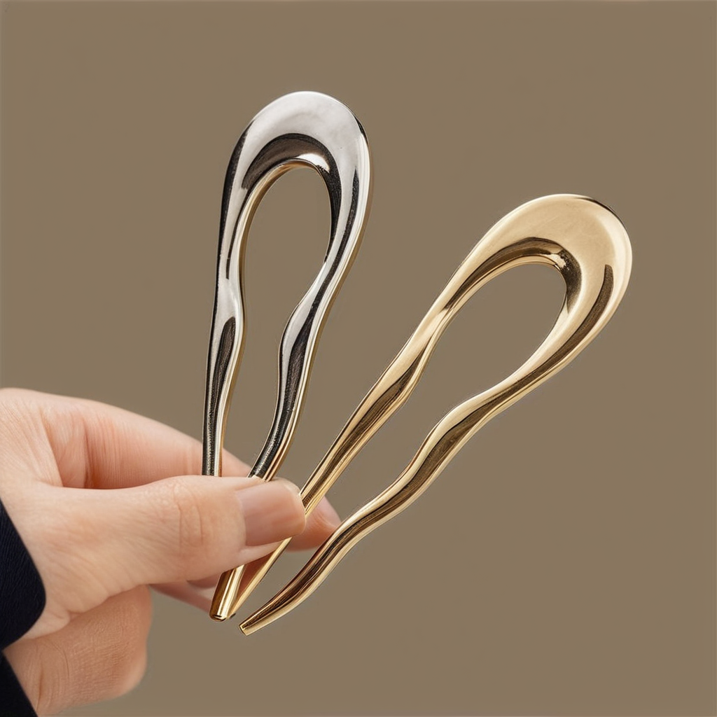 Colette Sculpt Pin – Wavy Metal U Pins – Colette studio