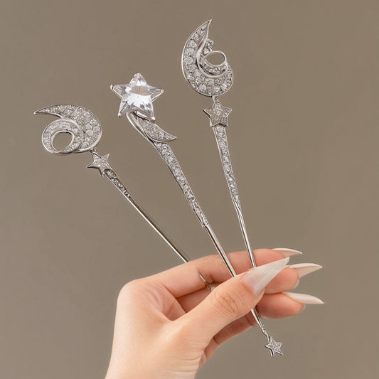 Colette Céleste Pin – Star, Moon & Feather Gem Pins – Colette studio