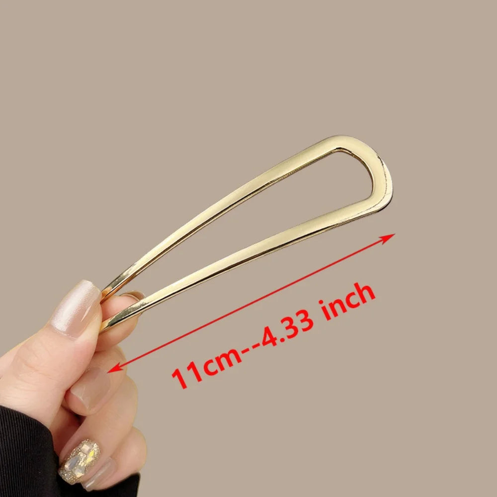 Colette Sculpt wavy metal French hair pin
