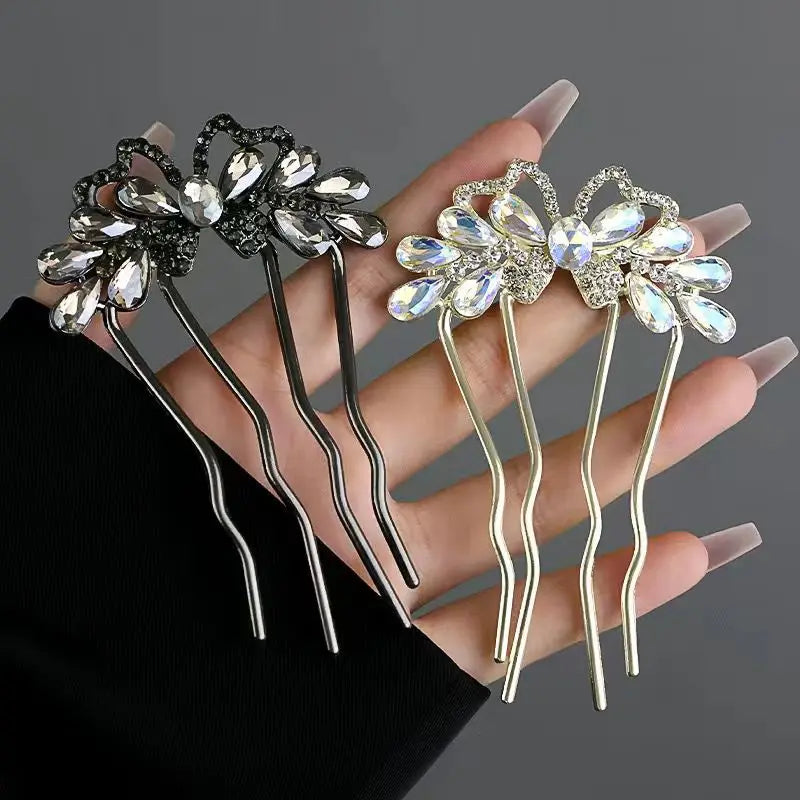 Colette Papillon rhinestone butterfly hair stick