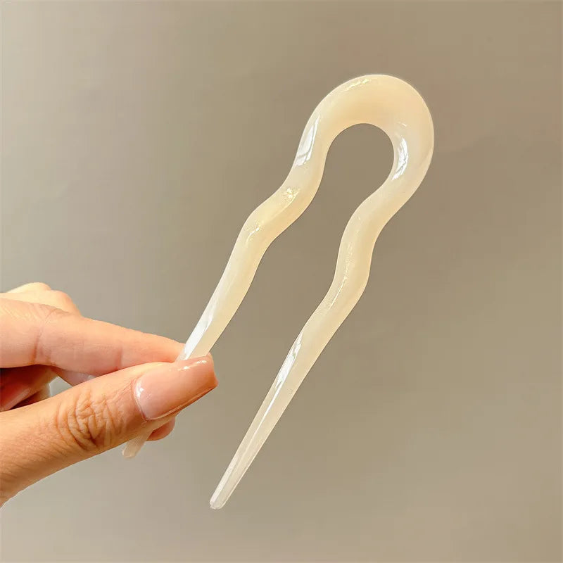 Colette tortoise acetate hair fork, view 8