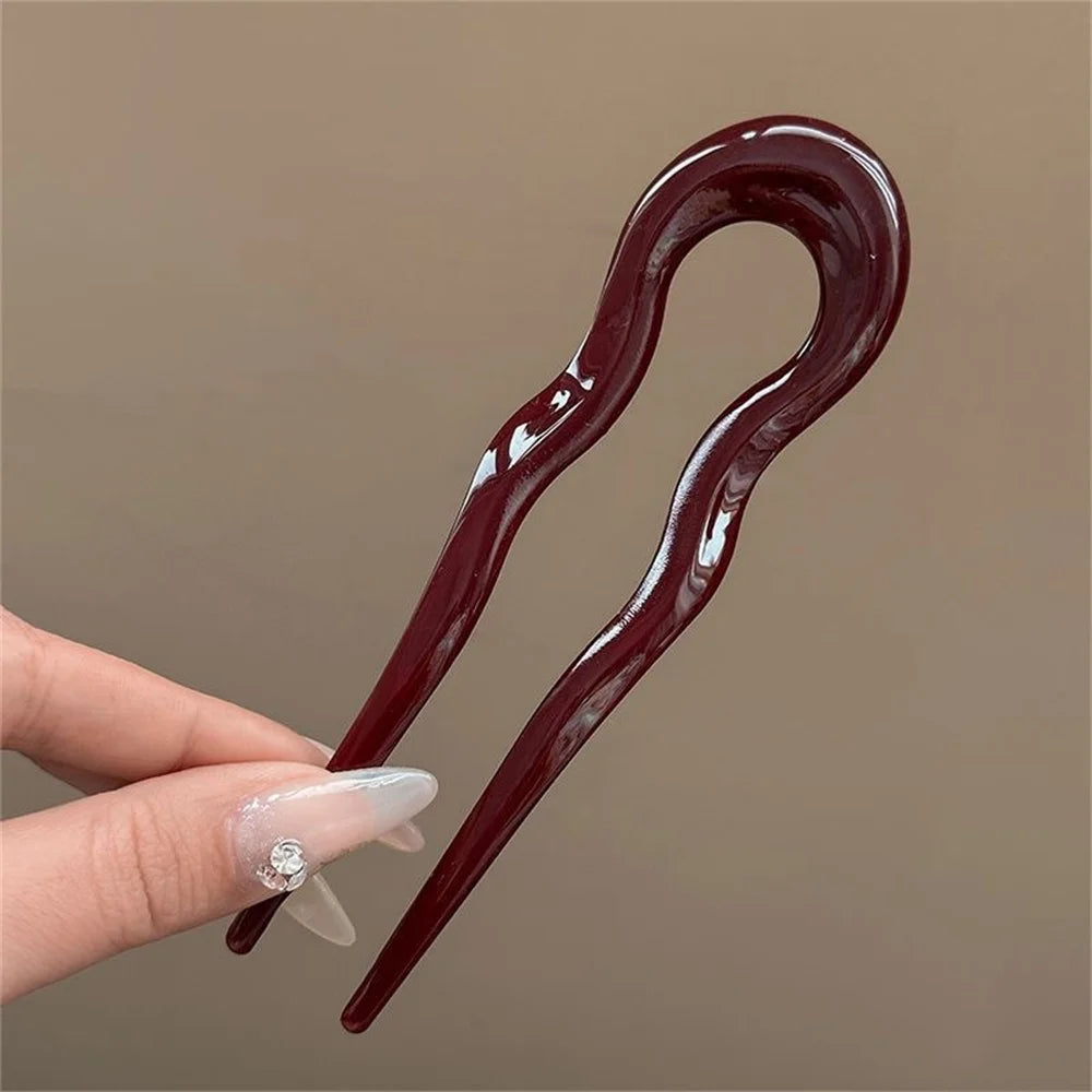 Colette tortoise acetate hair fork, view 5