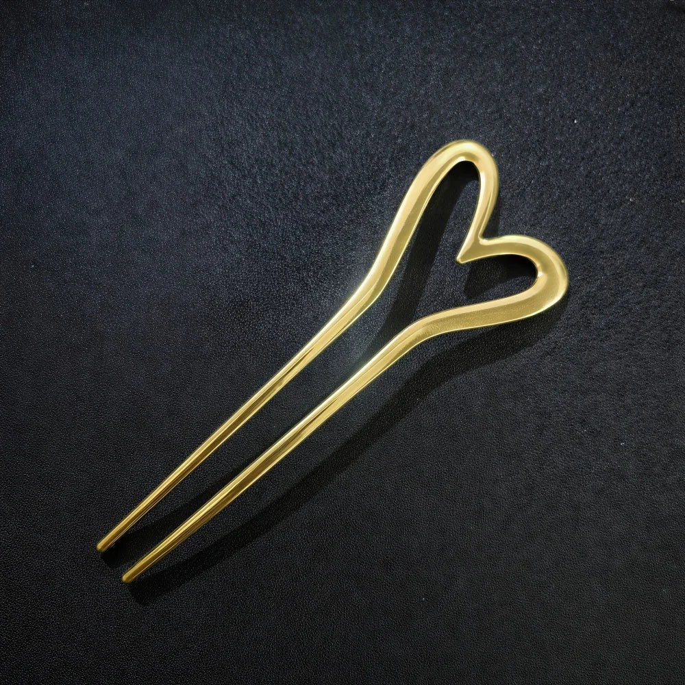 Colette Sculpt wavy metal French hair pin