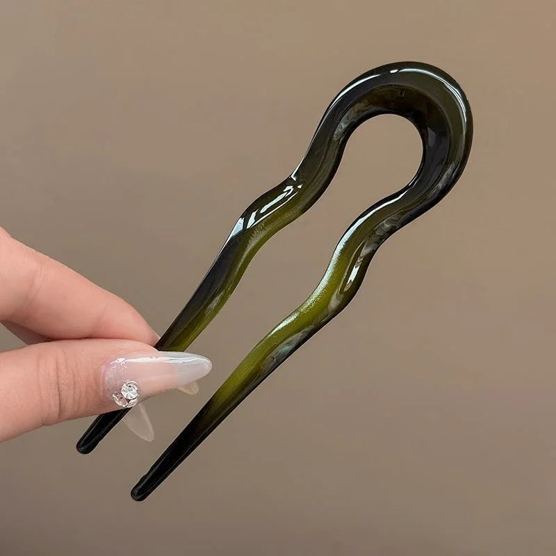 Colette tortoise acetate hair fork, view 7