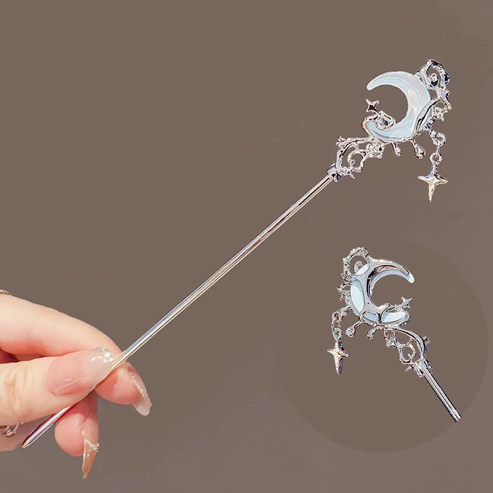 Colette Celeste star and moon gem hair pins