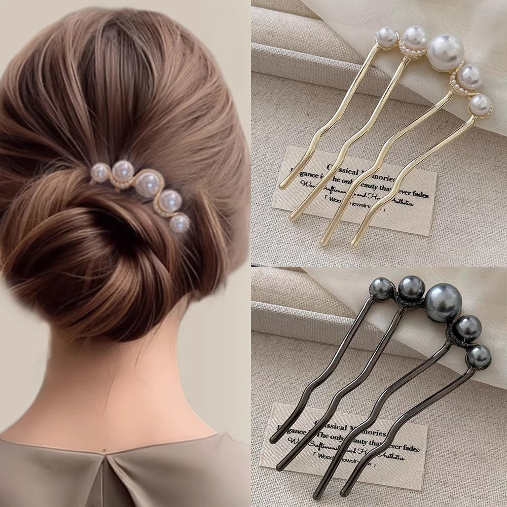 Colette Jardin blue crystal flower hair pin in an updo