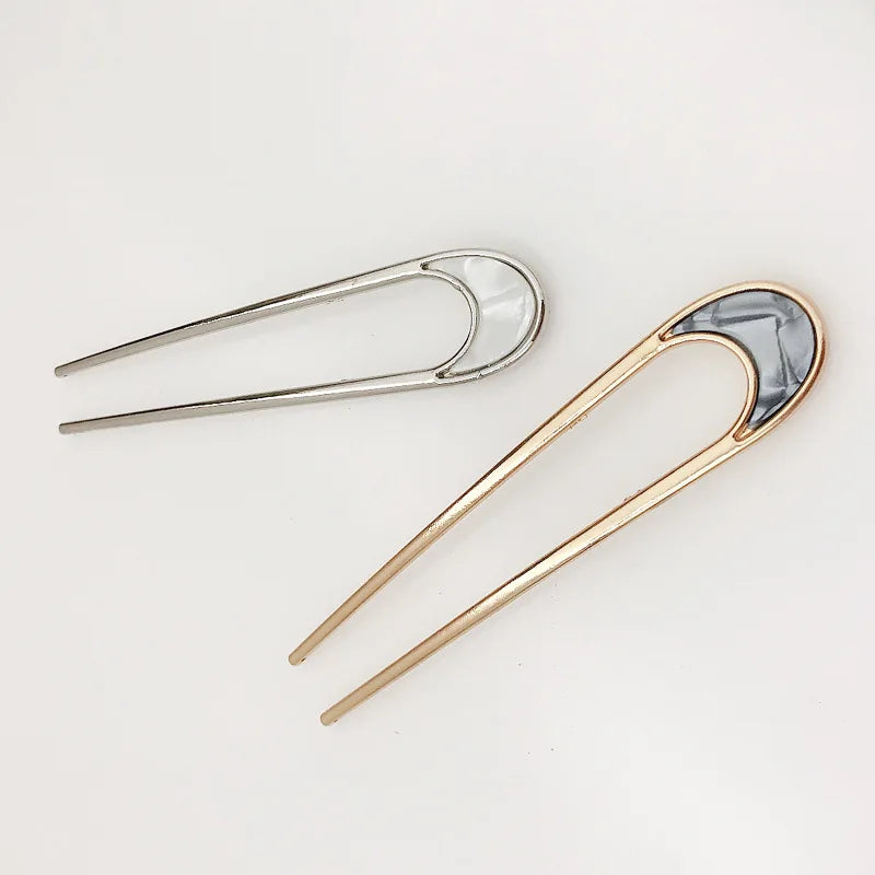 Colette Louvre shell-tipped two-prong French hair pin