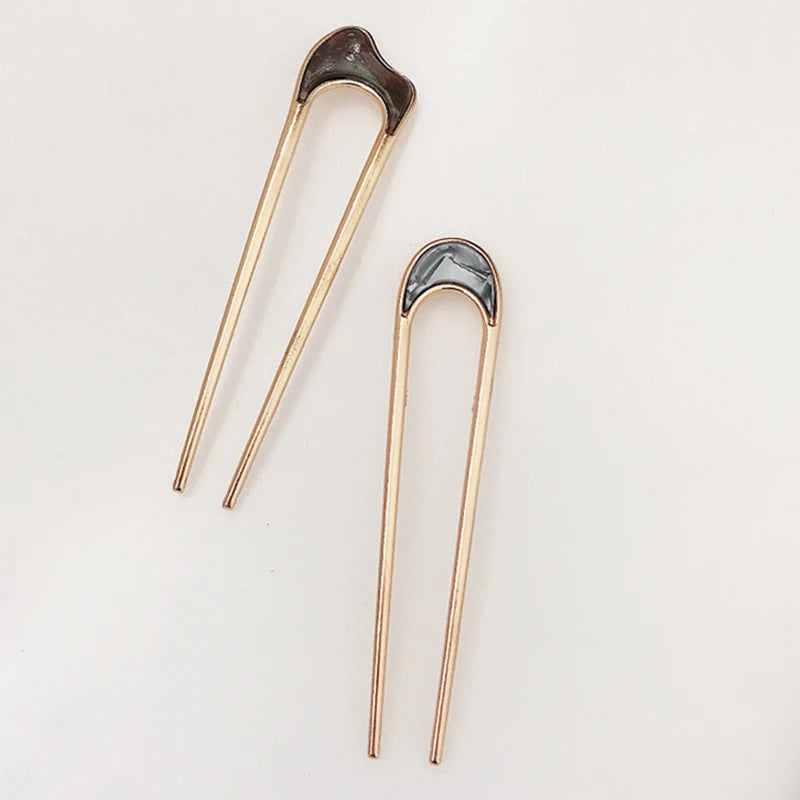 Colette Louvre shell-tipped two-prong French hair pin
