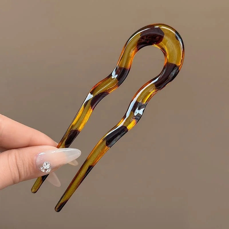 Colette tortoise acetate hair fork, view 10