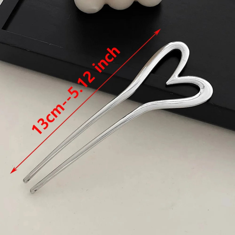Colette Sculpt wavy metal French hair pin