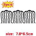 Colette black metal bun comb pins