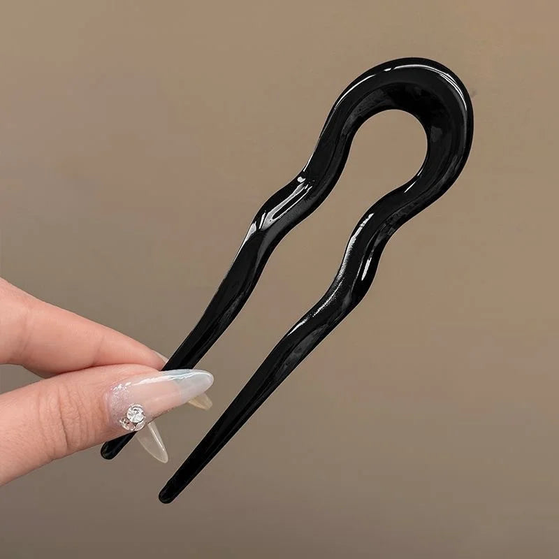 Colette tortoise acetate hair fork, view 6
