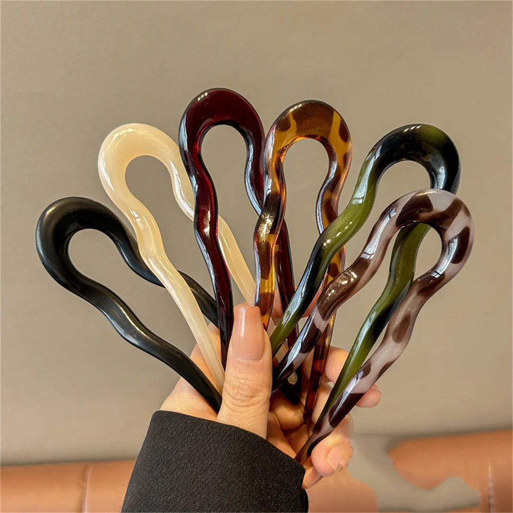 Colette tortoise acetate hair fork, view 9