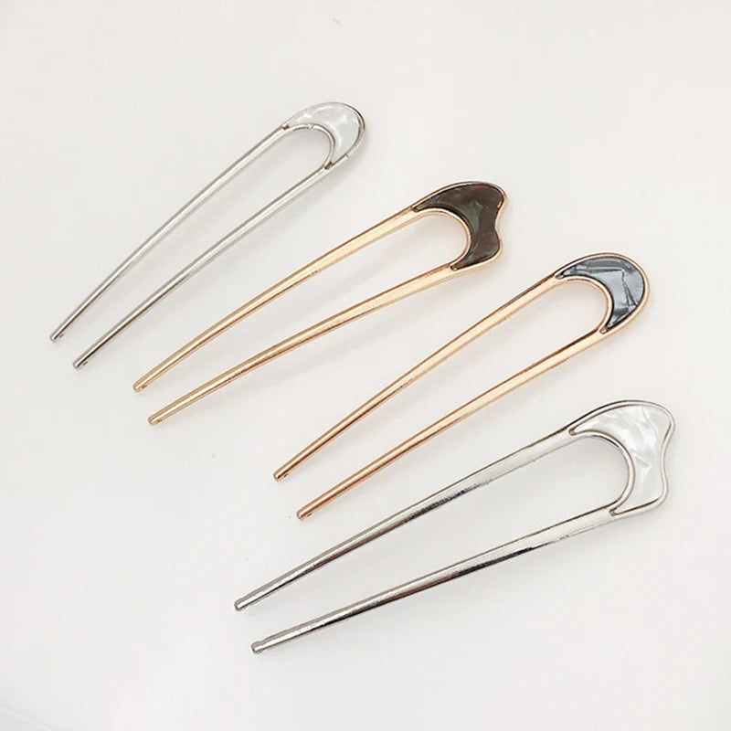 Colette Louvre shell-tipped two-prong French hair pin